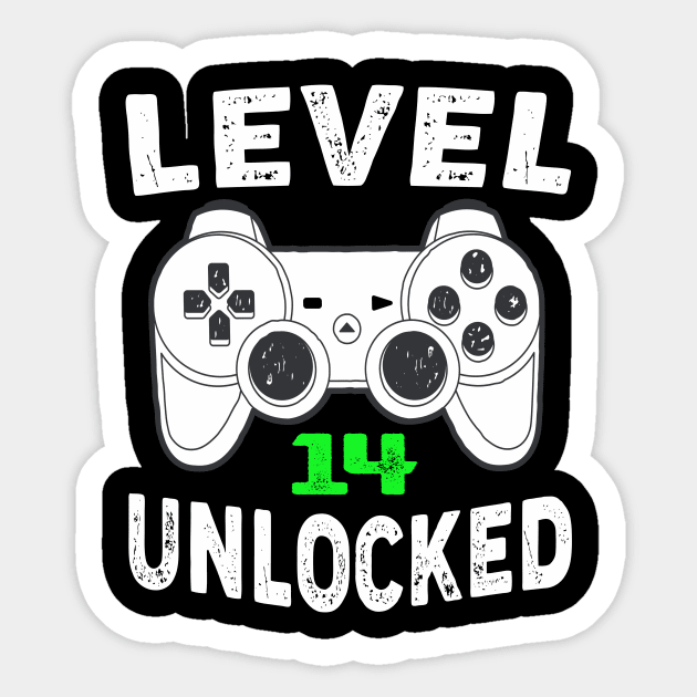 Level 14 Unlocked Sticker by Aliaksandr